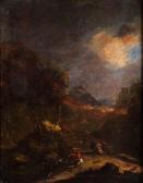 HACKAERT Jan Nächtliche, Stürmische Landschaft Mit Jagdreitern HACKAERT Jan Nächtliche, Stürmische Landschaft Mit Jagdreitern