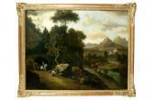 HACKAERT Jan Paesaggio Montano Con Fiume Alberi E Personaggi HACKAERT Jan Paesaggio Montano Con Fiume Alberi E Personaggi