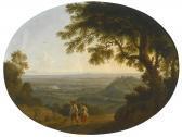 HACKERT Jacob Philipp A View Across The Alban Hills, With A Hilltop On The Right And The Sea In The Far Distance HACKERT Jacob Philipp A View Across The Alban Hills, With A Hilltop On The Right And The Sea In The Far Distance