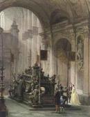 HAGHE Louis Figures In Historical Costume In A Mausoleum HAGHE Louis Figures In Historical Costume In A Mausoleum