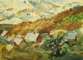 HAILE Sam Alpine Swiss Village Landscape HAILE Sam Alpine Swiss Village Landscape