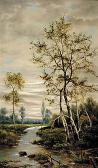 HALLER J. Pair Of Works Along The River HALLER J. Pair Of Works Along The River