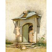 HAMDY BEY Osman Pacha Zadeh Butcher Outside A Doorway HAMDY BEY Osman Pacha Zadeh Butcher Outside A Doorway
