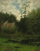 HAMEL Willem An Angler In A Punter A Cottage Nearby HAMEL Willem An Angler In A Punter A Cottage Nearby