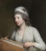 HAMILTON Hugh Douglas Portrait Of Maria Susanna Ormbsy, Seated Holding A Sketch Book HAMILTON Hugh Douglas Portrait Of Maria Susanna Ormbsy, Seated Holding A Sketch Book