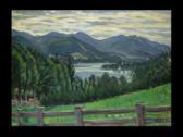 HANIEL von Gerhart Blick Von Tegernsee Nach Bad Wiessee HANIEL von Gerhart Blick Von Tegernsee Nach Bad Wiessee