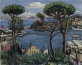 HANIEL von Gerhart Harbour Of Ischia. 1954 HANIEL von Gerhart Harbour Of Ischia. 1954