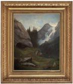HANSCH Anton Wanderer In Hochalpiner Landschaft HANSCH Anton Wanderer In Hochalpiner Landschaft