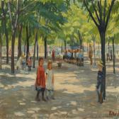 HANSEN Peter Marius Street Scene With Children From Enghaveplads, Copenhagen HANSEN Peter Marius Street Scene With Children From Enghaveplads, Copenhagen