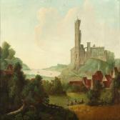 HARDER Hans Study For View Of The Ruins Of Koldinghus Castle HARDER Hans Study For View Of The Ruins Of Koldinghus Castle