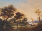 HARDY William J. Cattlewatering At A Village Riverside HARDY William J. Cattlewatering At A Village Riverside