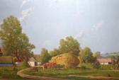 HARENCZ Joseph Hungarian Landscape With Farmstead HARENCZ Joseph Hungarian Landscape With Farmstead