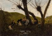 harpignies henri joseph Hildren Playing With Sticks At A Stream harpignies henri joseph Hildren Playing With Sticks At A Stream