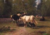HARPSAU C. Cattle Watering In A Meadow HARPSAU C. Cattle Watering In A Meadow