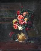 HARRIS George F. Still Life With A Vase Of Roses HARRIS George F. Still Life With A Vase Of Roses