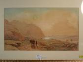 HARRISON Gabriel River Scene With Figures, Donkey And Haycart HARRISON Gabriel River Scene With Figures, Donkey And Haycart