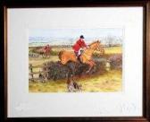 HARRISON H. A Fox Hunt Crossing A Hedge HARRISON H. A Fox Hunt Crossing A Hedge