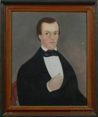 HARTWELL George H. Pair Of Portraits Of A Young Couple. HARTWELL George H. Pair Of Portraits Of A Young Couple.
