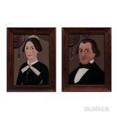 HARTWELL George H. Portraits Of A Man And Wife HARTWELL George H. Portraits Of A Man And Wife