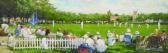 HASKINS John View From The Boundary, Cricket On Village Green HASKINS John View From The Boundary, Cricket On Village Green