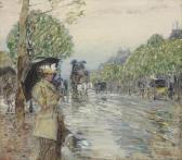 HASSAM Childe F. Rainy Day, On The Avenue HASSAM Childe F. Rainy Day, On The Avenue