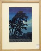 HASUI Kawase Bunjiro Moon Over Magome HASUI Kawase Bunjiro Moon Over Magome