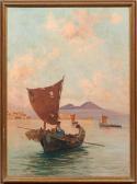 HAY Bernardo Abendstimmung Mit Fischerbooten In Der Bucht Von Neapel HAY Bernardo Abendstimmung Mit Fischerbooten In Der Bucht Von Neapel