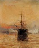 HAYES Lee Untitled - Three Masted Ship Atharbour HAYES Lee Untitled - Three Masted Ship Atharbour