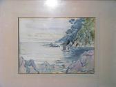 HAYWARD Alfred Figure In Rowing Boat Off Shore HAYWARD Alfred Figure In Rowing Boat Off Shore
