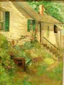 HEARN GREIMS M. A Sunlit House With Green Shutters HEARN GREIMS M. A Sunlit House With Green Shutters