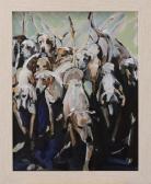 HEATH Lesley Study Of The Four Burrow Hounds HEATH Lesley Study Of The Four Burrow Hounds