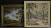 HEATHCOTE HUNT J. An Associated Pair, Ambergate Woods And Stormy Skies HEATHCOTE HUNT J. An Associated Pair, Ambergate Woods And Stormy Skies