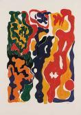 HECK Georg Komposition Mit Blau, Grün, Gelb, Rot, Orange, Violett Und Schwarz HECK Georg Komposition Mit Blau, Grün, Gelb, Rot, Orange, Violett Und Schwarz