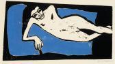 HECKEL Erich Fränzi Liegend HECKEL Erich Fränzi Liegend