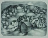 HECKMAN Albert Cooper Hill, Together With An Untitled Harbor Scene With Estate Stamp HECKMAN Albert Cooper Hill, Together With An Untitled Harbor Scene With Estate Stamp