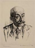 HEERMANN Erich "porträt Max Liebermann", Radierung 1921, Von Erich Heermannund HEERMANN Erich "porträt Max Liebermann", Radierung 1921, Von Erich Heermannund