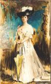 HEILMAIR Joseph Portrait De Madame Patricot Auparasol HEILMAIR Joseph Portrait De Madame Patricot Auparasol