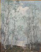 HELDNER Knute Lakeside Landscape With Birches HELDNER Knute Lakeside Landscape With Birches