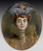 HELLEU Paul Cesar Portrait De Madeleine Cheruit, Couturière HELLEU Paul Cesar Portrait De Madeleine Cheruit, Couturière