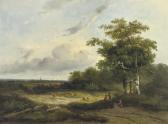 HENDRIKS Frederik Hendrik Herding The Sheep, A Town In The Distance HENDRIKS Frederik Hendrik Herding The Sheep, A Town In The Distance