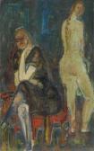 HERBST Adolf Two Figures In The Studio HERBST Adolf Two Figures In The Studio