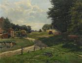 HERMANNS Heinrich Sommerliche Landschaft Mit Bauern HERMANNS Heinrich Sommerliche Landschaft Mit Bauern