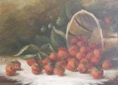 HERRICK R.L. Overturned Basket Of Strawberries HERRICK R.L. Overturned Basket Of Strawberries