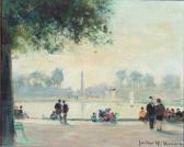 HERVE Jules Rene Relaxing In The Tuileries Garden With The Place HERVE Jules Rene Relaxing In The Tuileries Garden With The Place