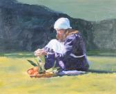 HERZOG WRIGH Ann Seated Woman With Basket HERZOG WRIGH Ann Seated Woman With Basket