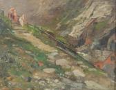 HESSE Georg H. "paesaggio Con Figure" Olio Su Tavola Firmato In Basso A Destra. Al Retro Dipinto Paesaggio Montano, In Cornice HESSE Georg H. "paesaggio Con Figure" Olio Su Tavola Firmato In Basso A Destra. Al Retro Dipinto Paesaggio Montano, In Cornice