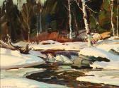HIBBARD Aldro Thompson Open Brook In Winter HIBBARD Aldro Thompson Open Brook In Winter