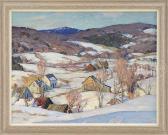 hibbard aldro thompson Panoramic View Of Vermont Hillside Farms In Winter hibbard aldro thompson Panoramic View Of Vermont Hillside Farms In Winter