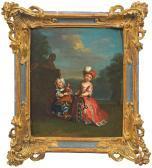 HICKEL Joseph Paar Gemälde Mit Spielenden Kindern Am Hofe Der Kaiserin Maria Theresia HICKEL Joseph Paar Gemälde Mit Spielenden Kindern Am Hofe Der Kaiserin Maria Theresia