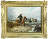 HILLINGFORD Robert Alexander A Cavalier On A Chestnut Horse Being Ambushed By Roundheads HILLINGFORD Robert Alexander A Cavalier On A Chestnut Horse Being Ambushed By Roundheads